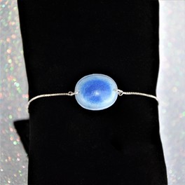 Autres - Laetiti’Art Bracelet bleu argenté